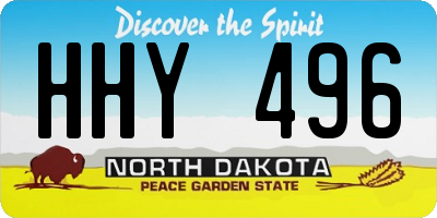 ND license plate HHY496