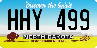 ND license plate HHY499