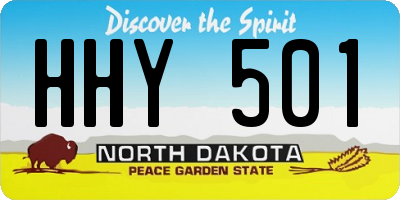 ND license plate HHY501