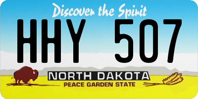 ND license plate HHY507