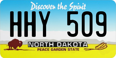ND license plate HHY509