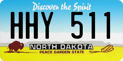 ND license plate HHY511