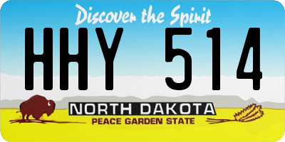 ND license plate HHY514