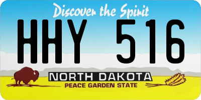 ND license plate HHY516