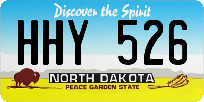 ND license plate HHY526