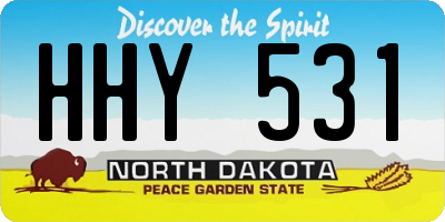 ND license plate HHY531