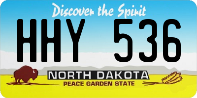 ND license plate HHY536