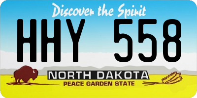 ND license plate HHY558
