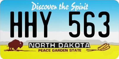 ND license plate HHY563
