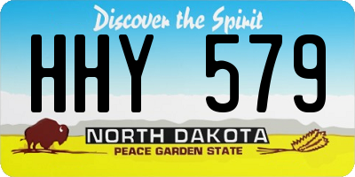 ND license plate HHY579