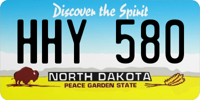 ND license plate HHY580