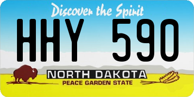 ND license plate HHY590