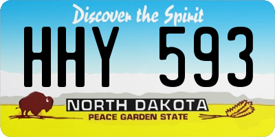 ND license plate HHY593