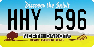 ND license plate HHY596