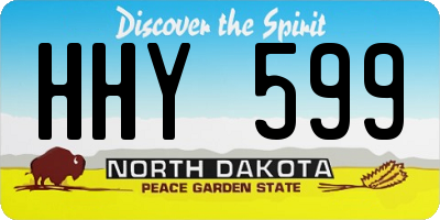 ND license plate HHY599