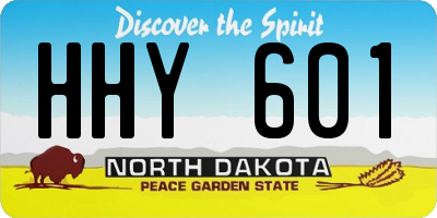 ND license plate HHY601