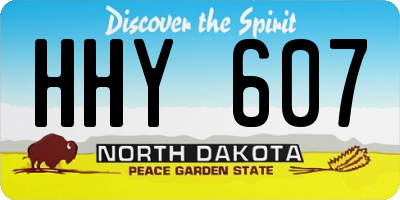 ND license plate HHY607