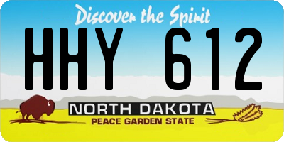 ND license plate HHY612