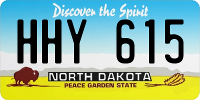 ND license plate HHY615