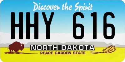 ND license plate HHY616