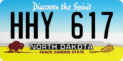 ND license plate HHY617
