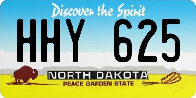 ND license plate HHY625
