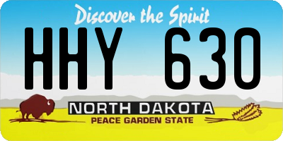 ND license plate HHY630