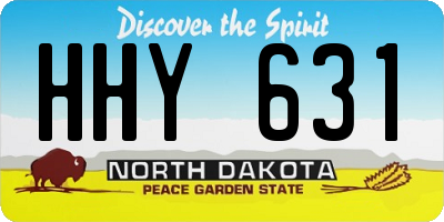 ND license plate HHY631