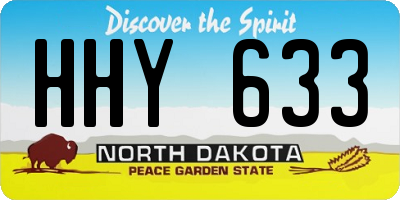 ND license plate HHY633