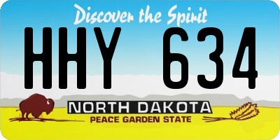 ND license plate HHY634
