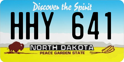 ND license plate HHY641