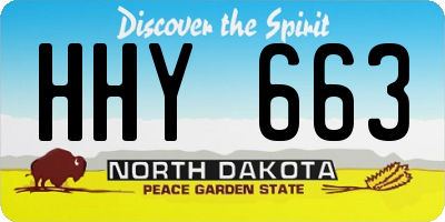 ND license plate HHY663