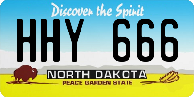 ND license plate HHY666
