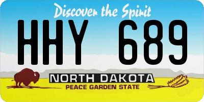 ND license plate HHY689
