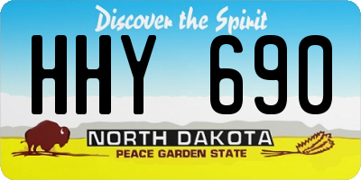 ND license plate HHY690