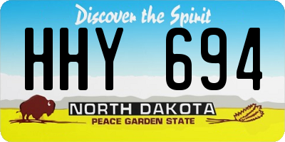 ND license plate HHY694
