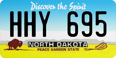 ND license plate HHY695