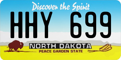 ND license plate HHY699