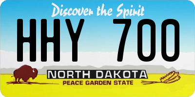 ND license plate HHY700