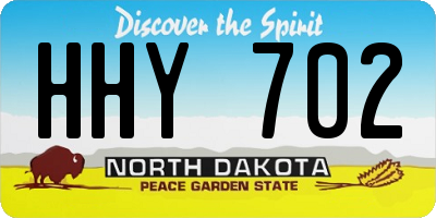 ND license plate HHY702