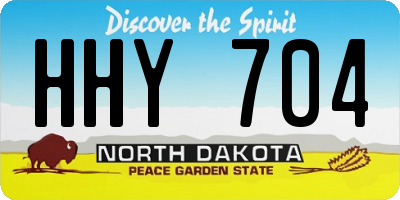 ND license plate HHY704