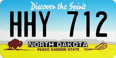ND license plate HHY712