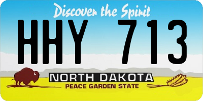 ND license plate HHY713