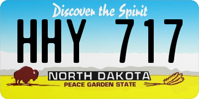 ND license plate HHY717