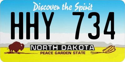 ND license plate HHY734