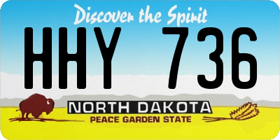 ND license plate HHY736