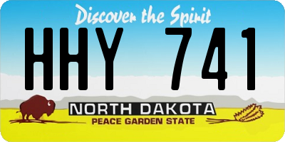 ND license plate HHY741