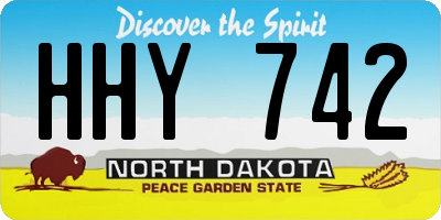 ND license plate HHY742