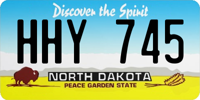 ND license plate HHY745
