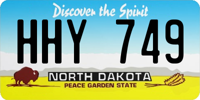 ND license plate HHY749